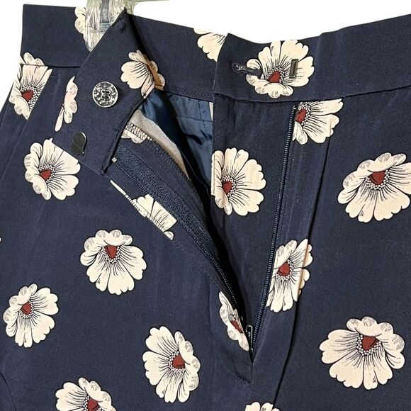 Ann Taylor Pants Womens 6 Floral Wide Leg Cropped Stretch Rayon Spandex Casual - Picture 10 of 12